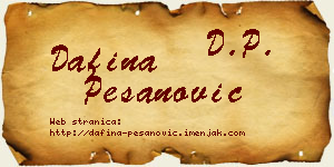 Dafina Pešanović vizit kartica